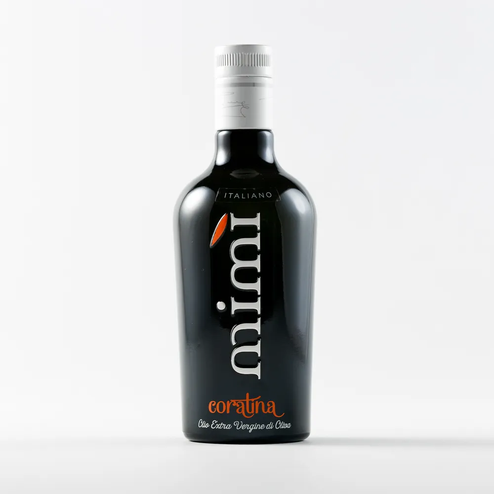 Mimi Coratina extra virgin olive oil bottle packshot
