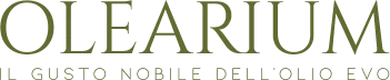 The image displays the word "OLEARIUM" in large green letters, with the phrase "Il gusto nobile dell’olio EVO" in smaller text below.